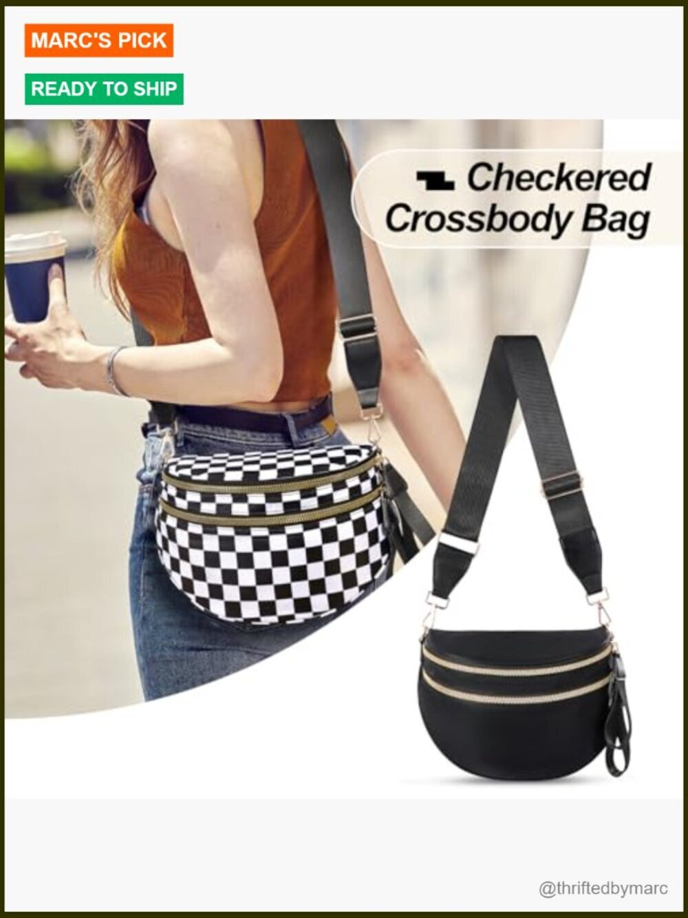 Nylon Crossbody Bag with Adjustable Strap, Large Capacity Sling Purse - Picture 6 of 7